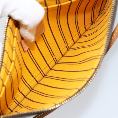 Louis Vuitton Neverfull Pochette Monogram Canvas, BROWN, CANVAS, Clutche & pouche