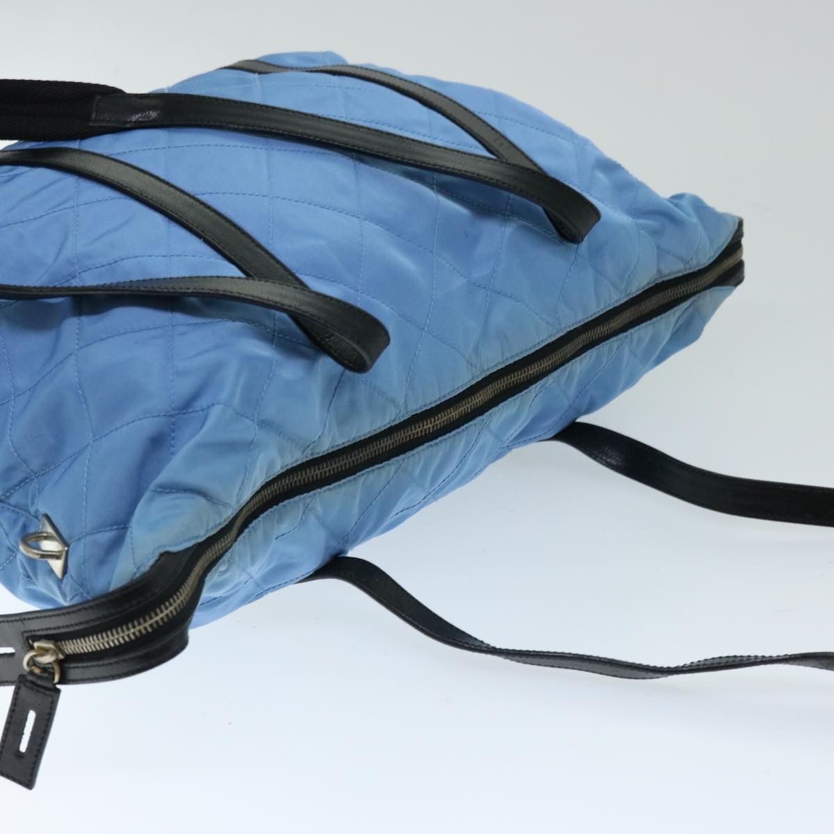 Prada Vintage Zip Tote Tessuto, BLUE, NYLON, Tote bag