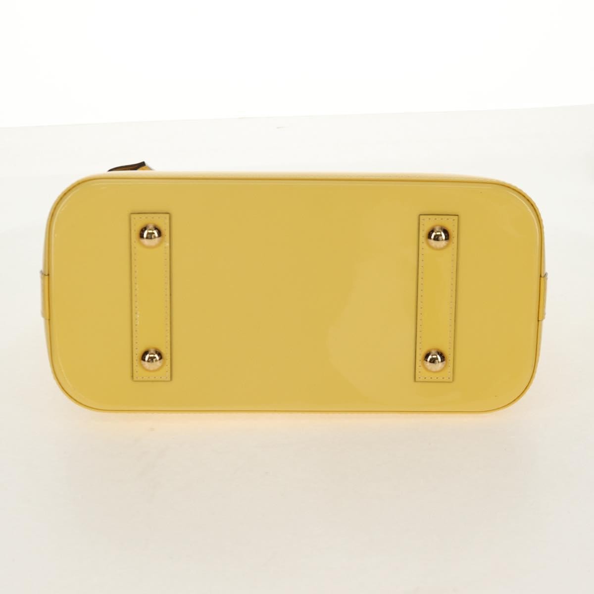 Louis Vuitton Alma Handbag Monogram Vernis, YELLOW, PATENT_LEATHER, Handbag