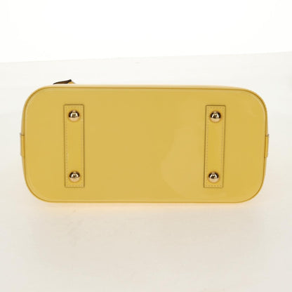 Louis Vuitton Alma Handbag Monogram Vernis, YELLOW, PATENT_LEATHER, Handbag