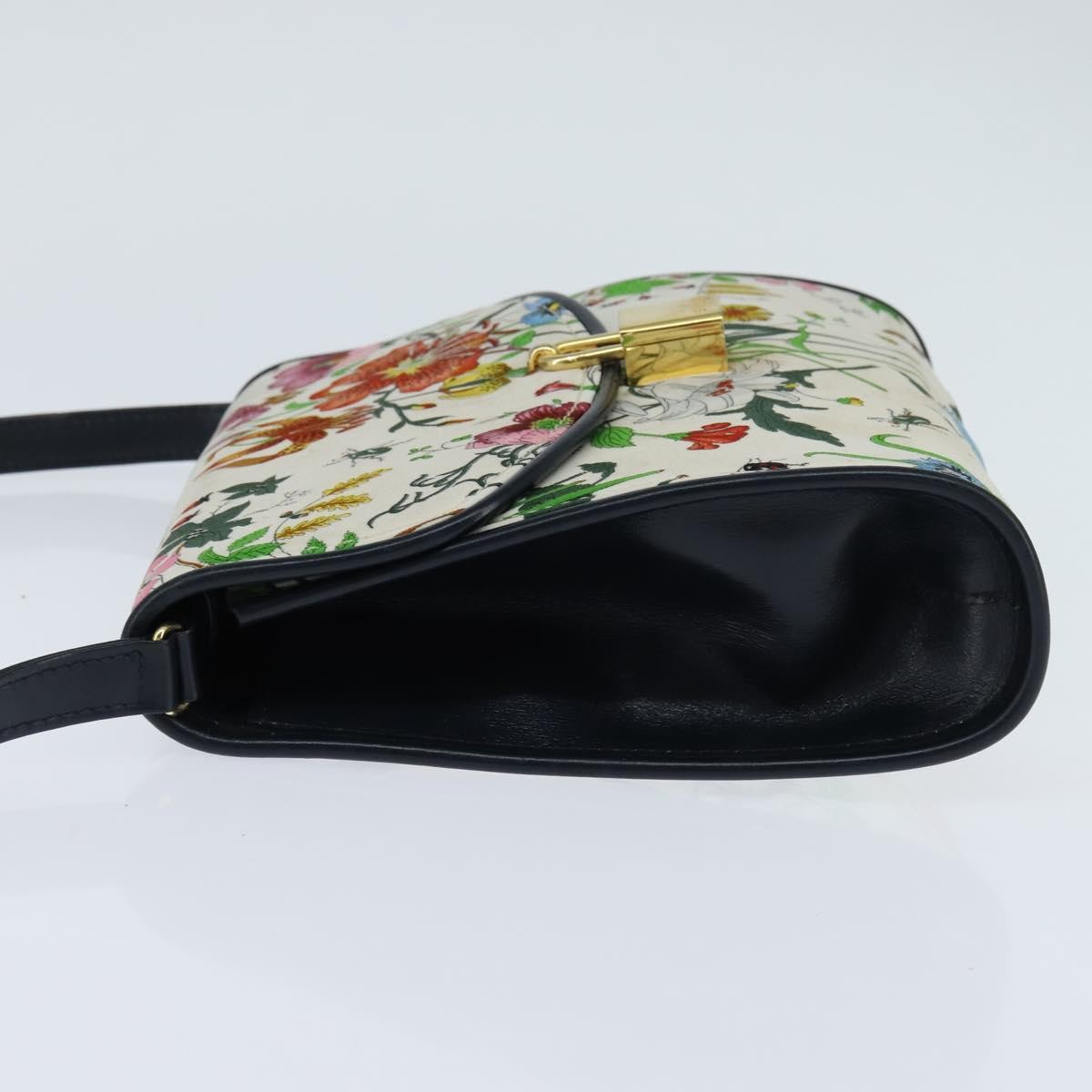 Gucci Vintage Flap Crossbody Bag GG Coated Canvas and Leather, MULTICOLOUR, CANVAS, Shoulder bag