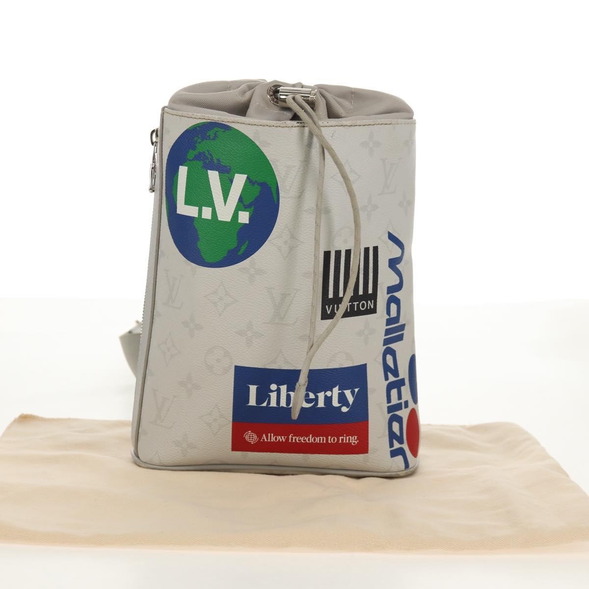 Louis Vuitton Chalk Sling Bag Limited Edition Logo Story Monogram Canvas, WHITE, CANVAS, Shoulder bag