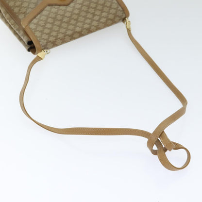 Celine Macadam Shoulder Bag Canvas, BEIGE, CANVAS, Shoulder bag