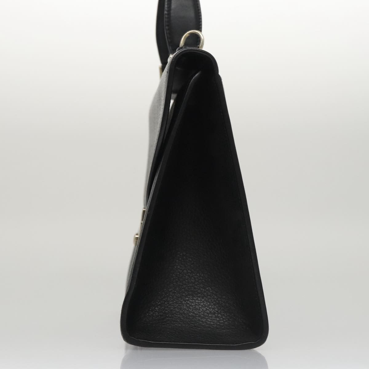 Burberry Vintage Handbag Leather, BLACK, LEATHER, Handbag