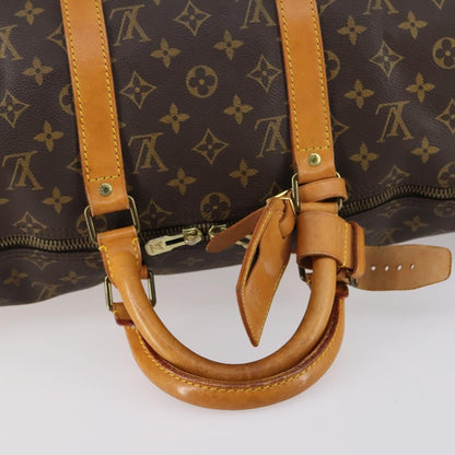 Louis Vuitton Keepall Bag Monogram Canvas, BROWN, CANVAS, Travel bag