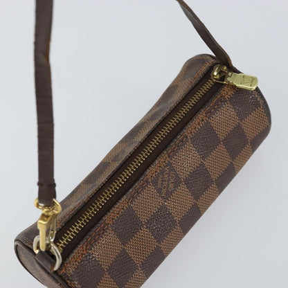 Louis Vuitton Papillon Pochette Damier, BROWN, CANVAS, Clutche & pouche