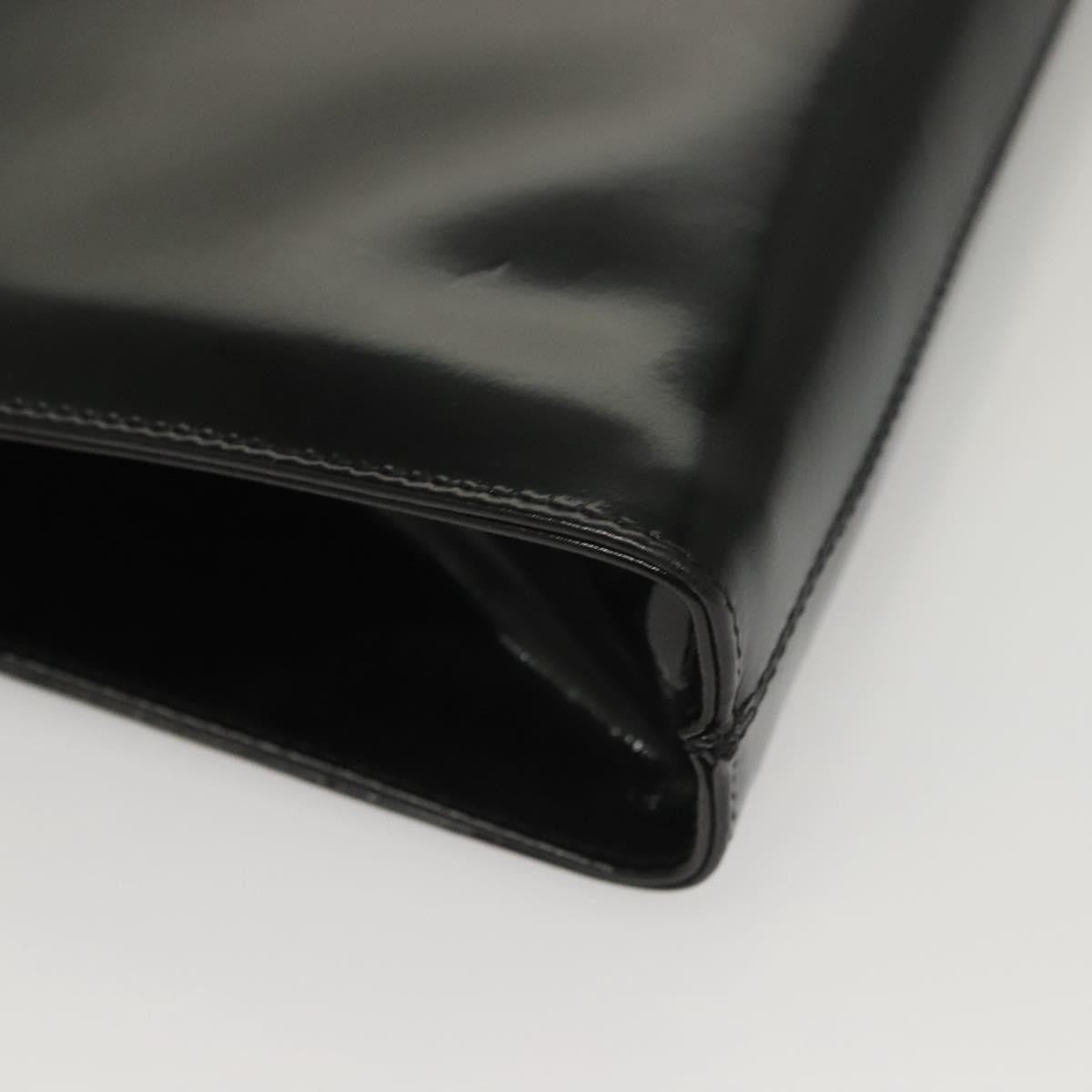 Salvatore Ferragamo Vintage Gancini Chain Shoulder Bag Patent Leather, BLACK, PATENT_LEATHER, Shoulder bag