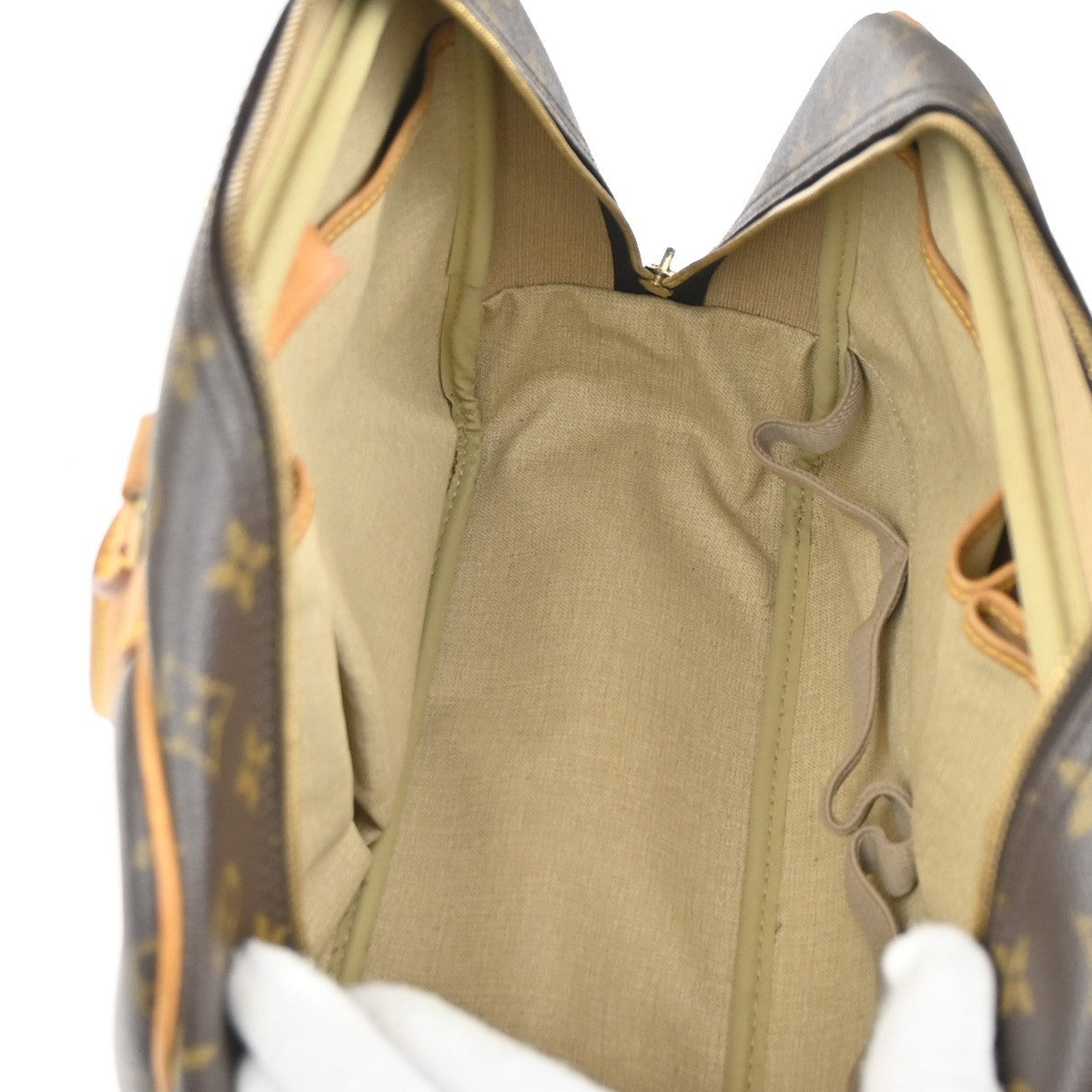 Louis Vuitton Deauville Handbag Monogram Canvas, BROWN, LEATHER, Handbag