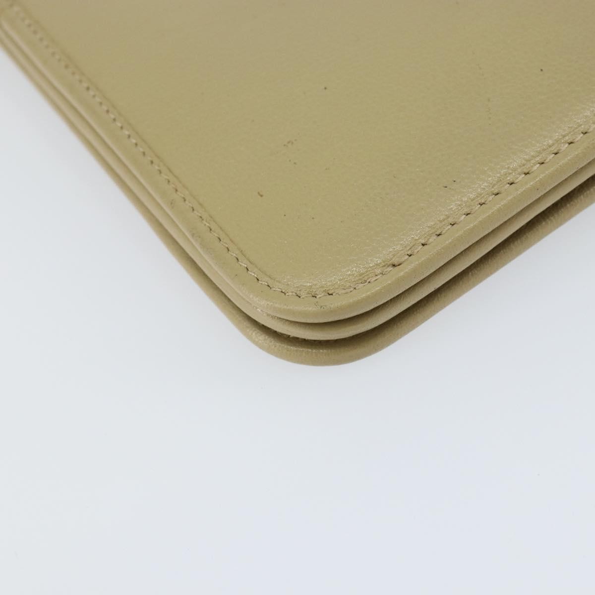 Christian Dior Vintage Shoulder Bag Leather, BEIGE, LEATHER, Shoulder bag