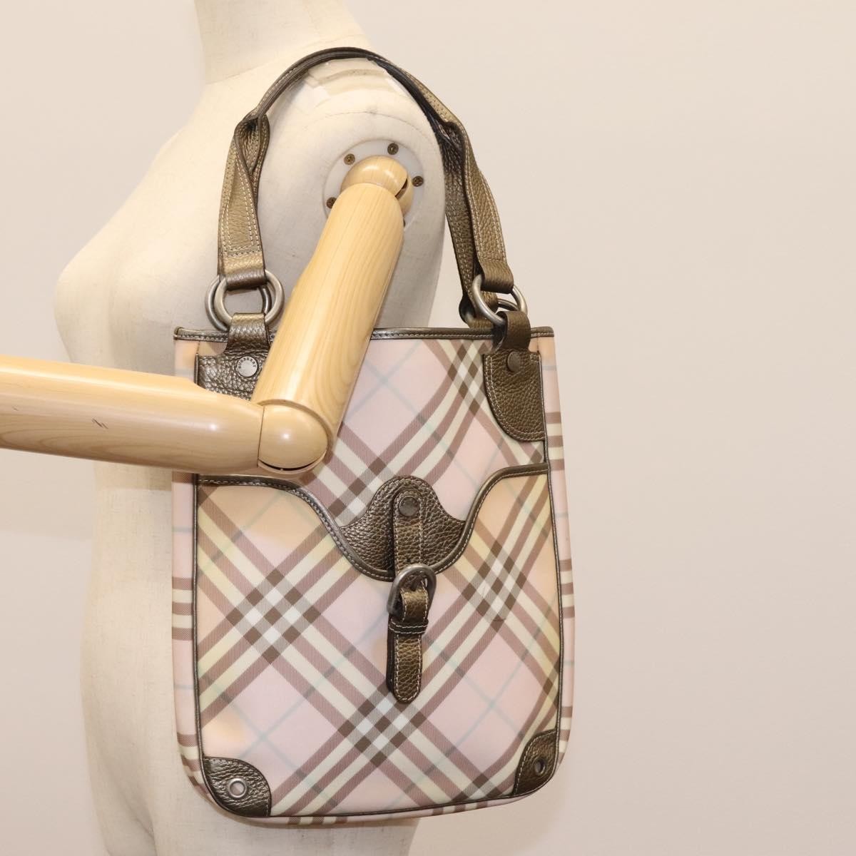 Burberry Nova Check Tote canvas check pattern, PINK, PVC, Tote bag