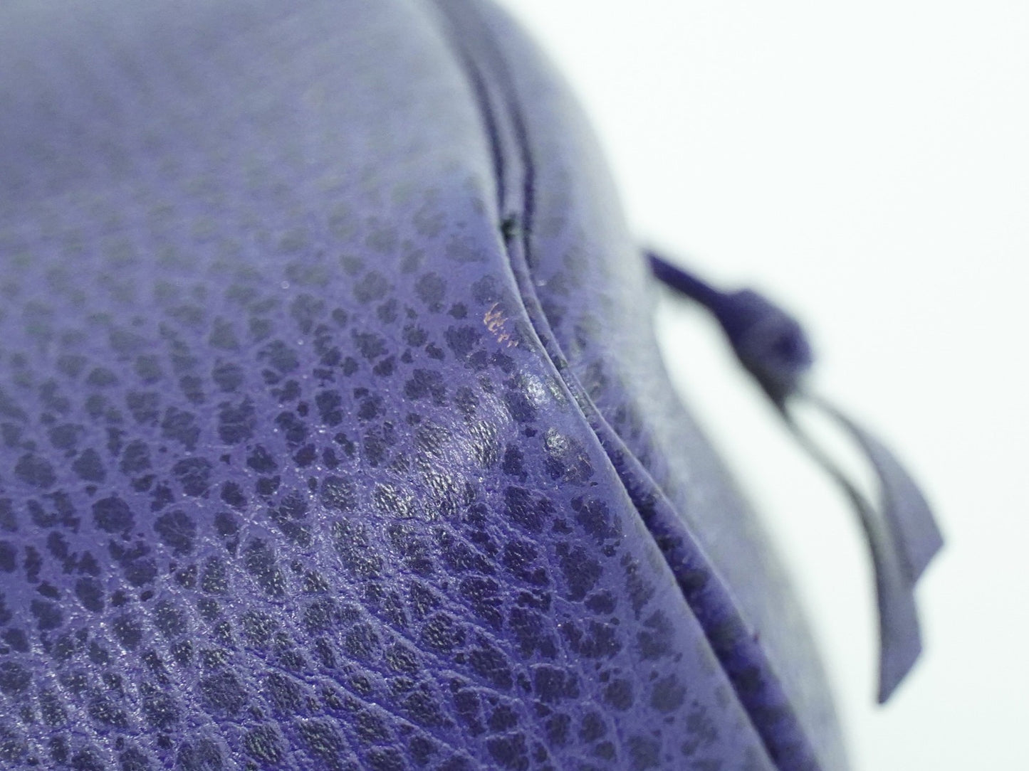 Christian Dior Vintage Zip Pochette Leather, BLUE, LEATHER, Clutche & pouche