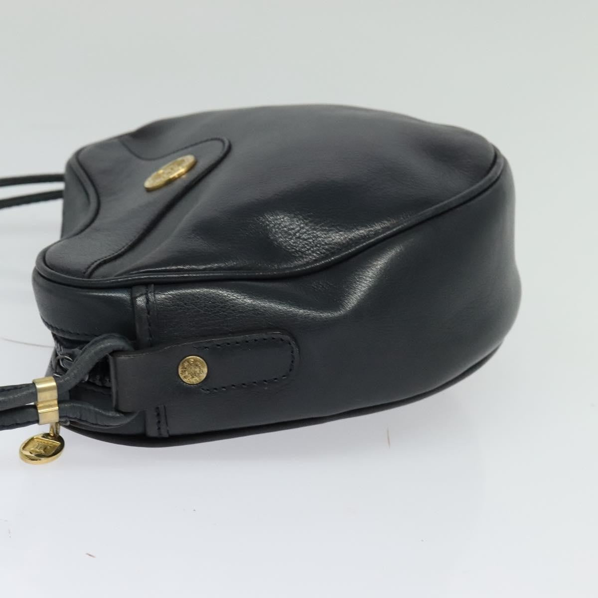 Celine Shoulder Bag Leather, NAVY, LEATHER, Shoulder bag