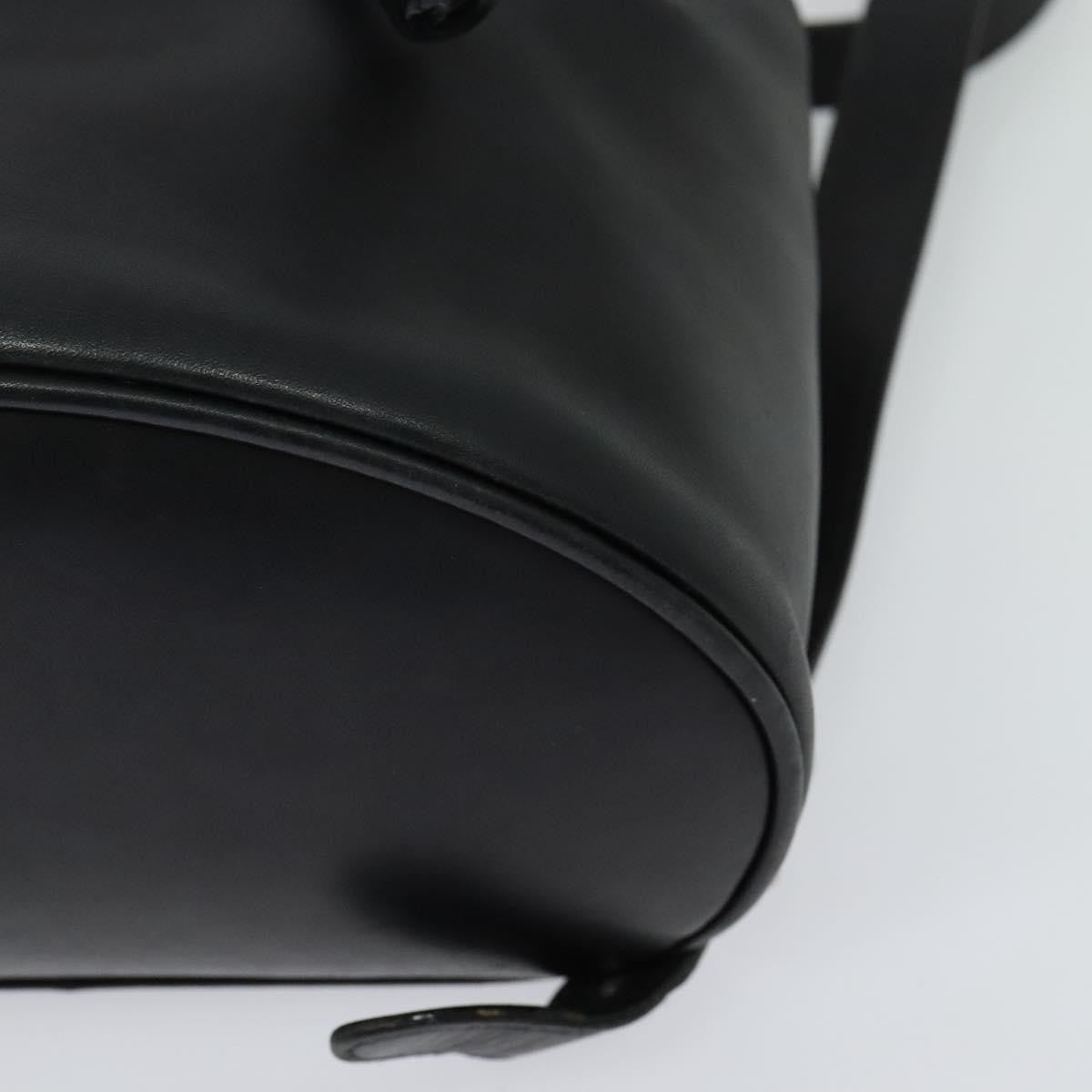 Salvatore Ferragamo Gancini Flap Drawstring Backpack Leather, BLACK, LEATHER, Backpack