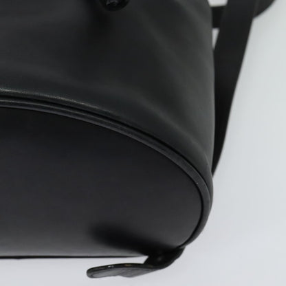 Salvatore Ferragamo Gancini Flap Drawstring Backpack Leather, BLACK, LEATHER, Backpack