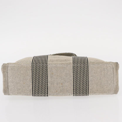 Hermes Fourre Tout Tote Canvas, GRAY, CANVAS, Tote bag