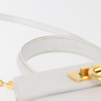 Salvatore Ferragamo Gancini Convertible Top Handle Bag Leather, WHITE, LEATHER, Handbag