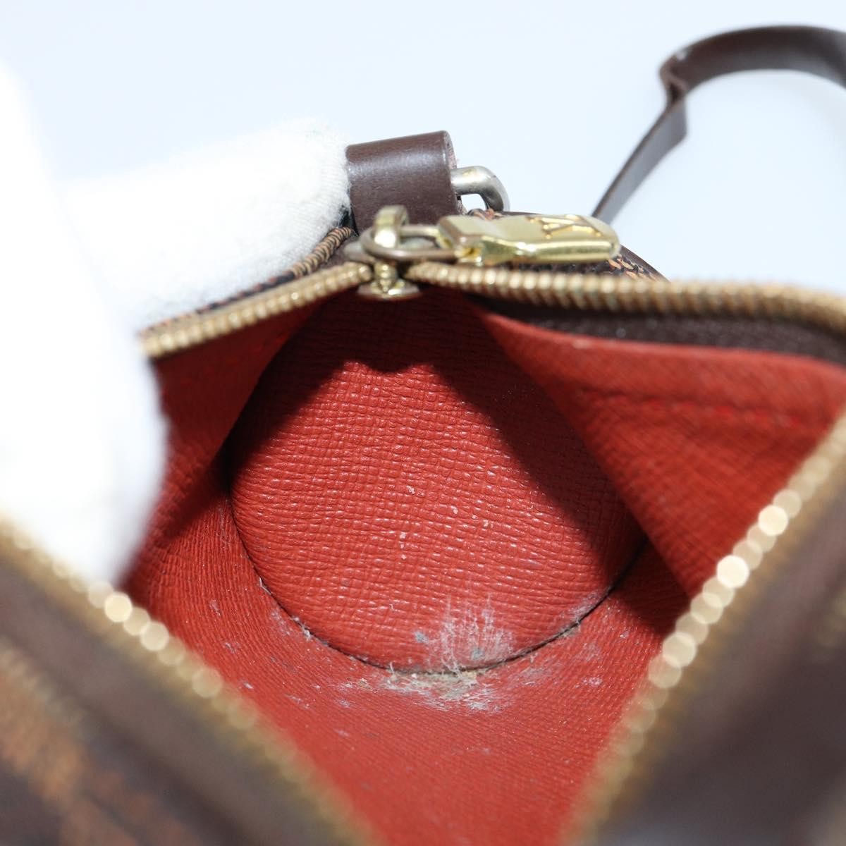 Louis Vuitton Papillon Pochette Damier, BROWN, CANVAS, Clutche & pouche