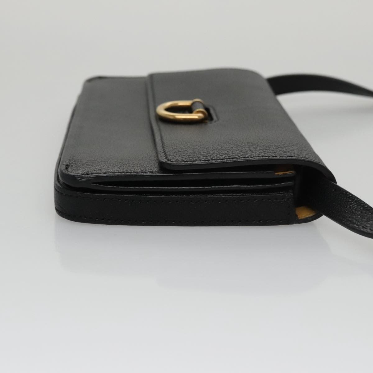 Burberry D-Ring Shoulder Bag Leather, BLACK, LEATHER, Shoulder bag