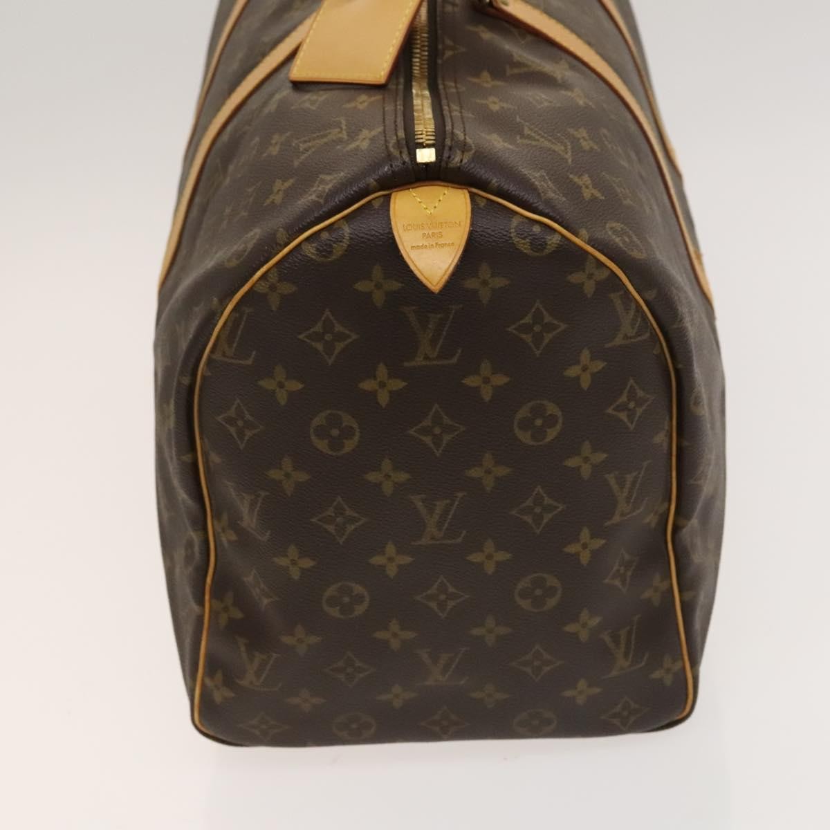Louis Vuitton Keepall Bag Monogram Canvas, BROWN, CANVAS, Travel bag