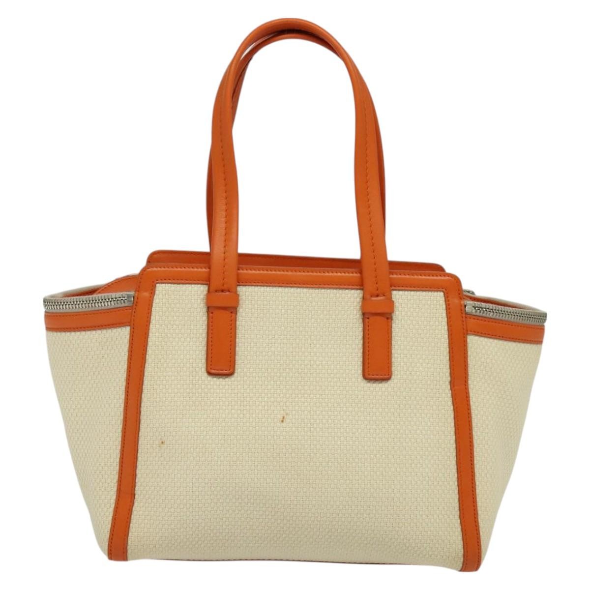 Salvatore Ferragamo Gancini Tote Canvas and Leather, BEIGE, CANVAS, Tote bag