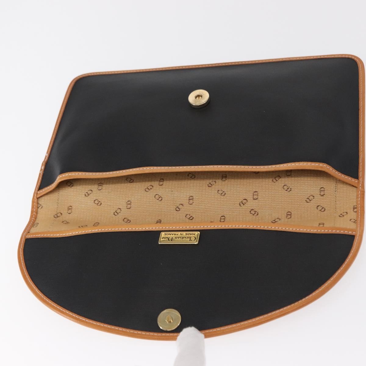 Christian Dior Clutch bag Leather, BLACK, LEATHER, Clutche & pouche