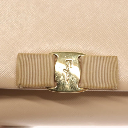 Salvatore Ferragamo Ginny Crossbody Bag Leather, BEIGE, LEATHER, Shoulder bag