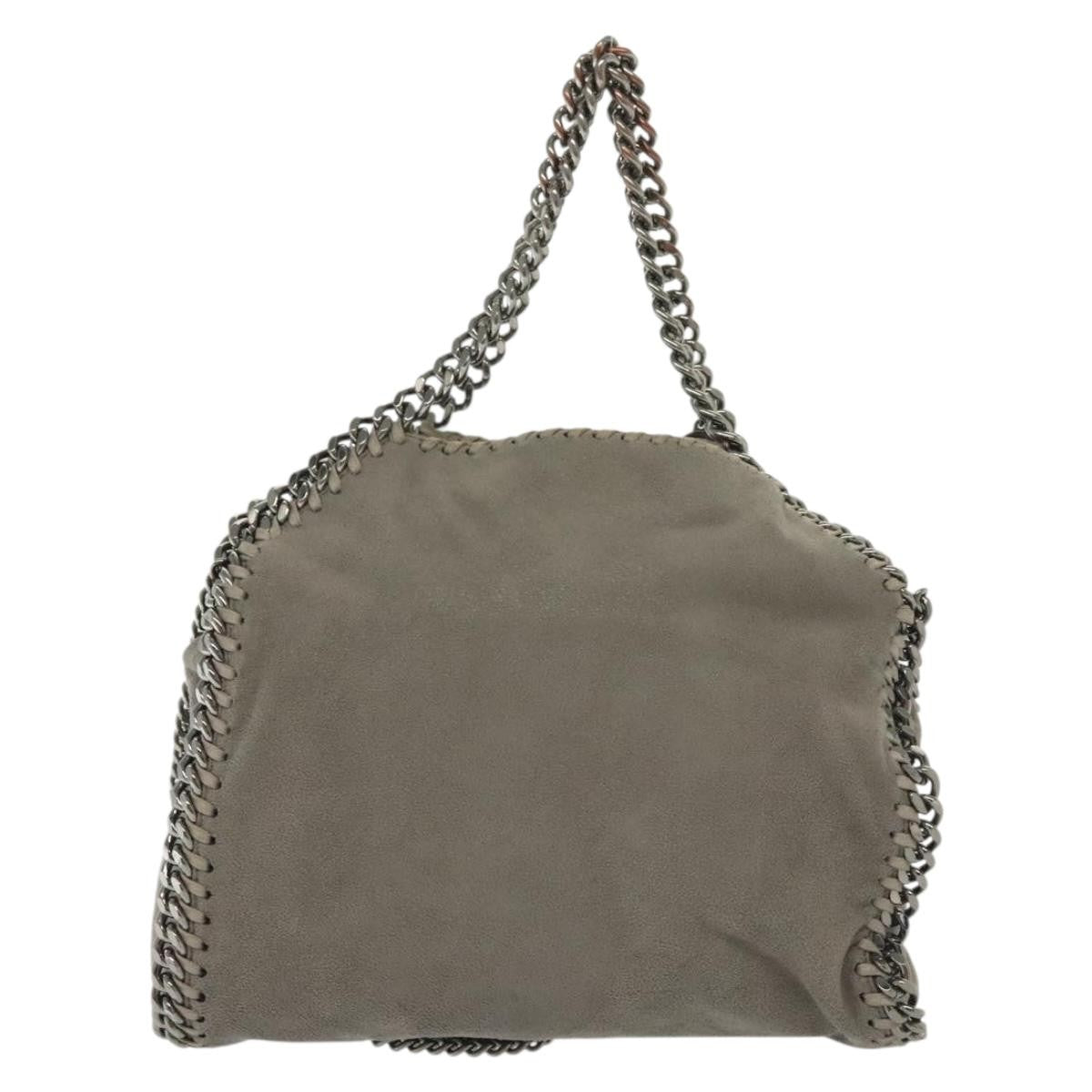 Stella McCartney Falabella Fold Over Crossbody Bag Suede, GRAY, SUEDE, Crossbody bag