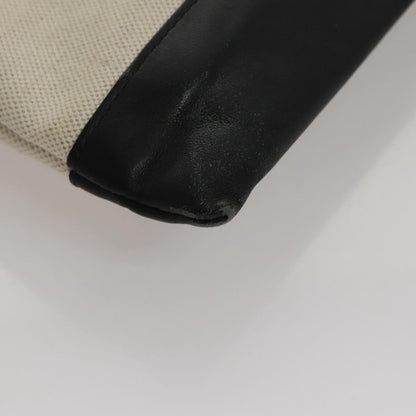 Balenciaga Navy Zip Pouch Canvas and Leather, BLACK, CANVAS, Clutche & pouche