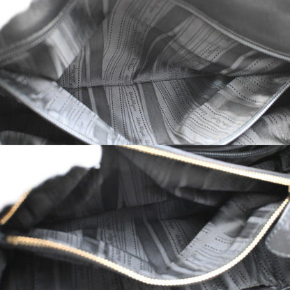 Salvatore Ferragamo Double Gancini Side Buckle Tote Leather, BLACK, LEATHER, Tote bag