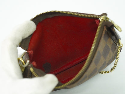 Louis Vuitton Pochette Accessoires Damier, BROWN, CANVAS, Clutche & pouche