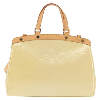 Louis Vuitton Brea Handbag Monogram Vernis, BEIGE, PATENT_LEATHER, Handbag