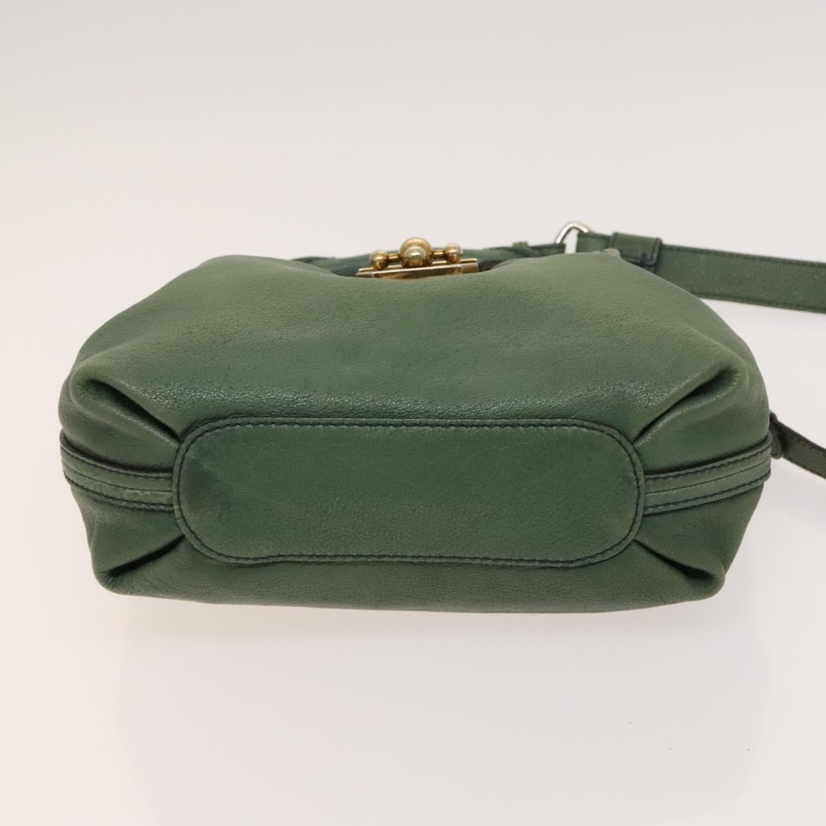 Chloe Elsie Satchel Leather, GREEN, LEATHER, Handbag