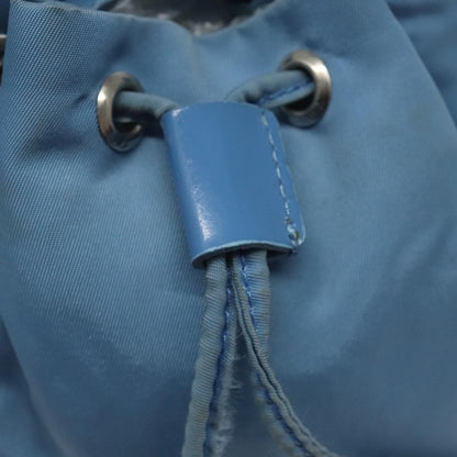 Prada Drawstring Wristlet Bucket Bag Tessuto, BLUE, NYLON, Clutche & pouche