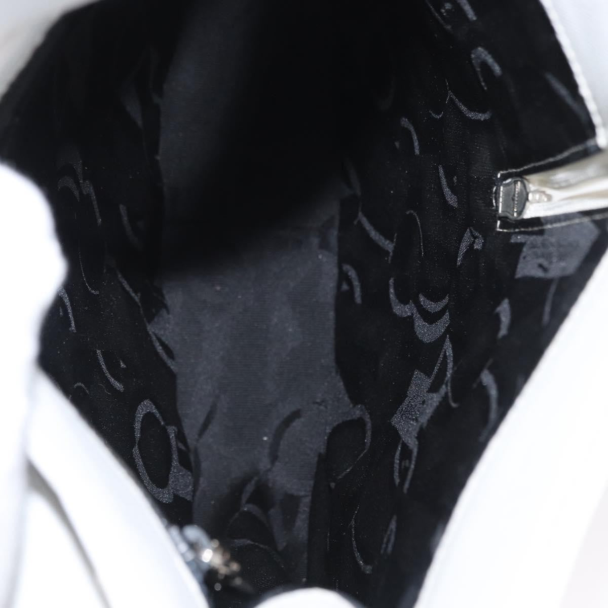 Salvatore Ferragamo Gancini Shoulder Bag Leather, WHITE, LEATHER, Shoulder bag