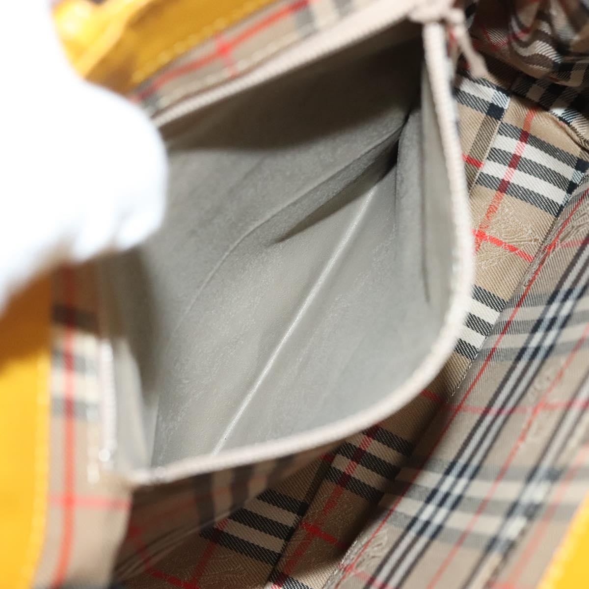 Burberry Vintage Handbag Leather, YELLOW, LEATHER, Handbag