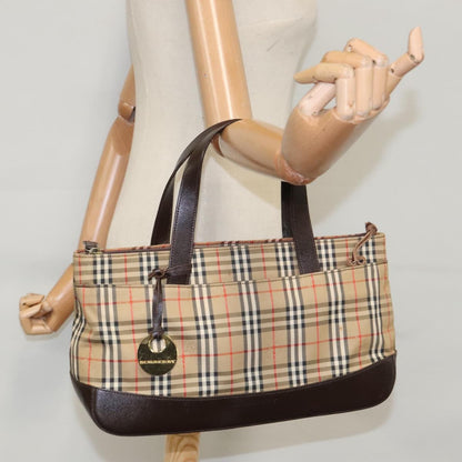 Burberry Nova Handbag Check Pattern, BEIGE, CANVAS, Handbag