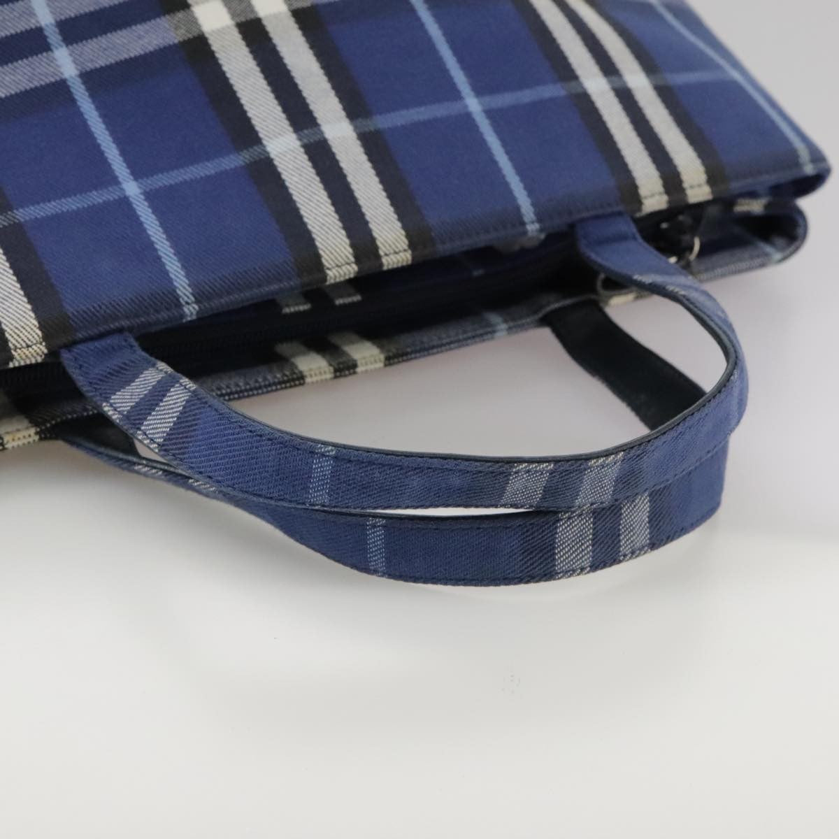 Burberry Nova Check Tote canvas check pattern, BLUE, CANVAS, Tote bag