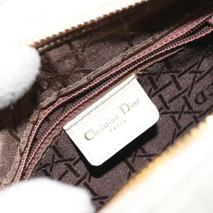 Christian Dior Vintage Lady Dior Bag Cannage Quilt Lambskin, WHITE, LEATHER, Handbag