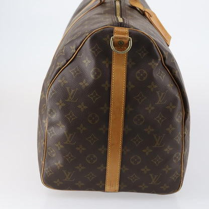 Louis Vuitton Keepall Bandouliere Bag Monogram Canvas, BROWN, CANVAS, Travel bag