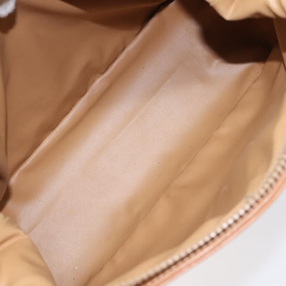 Celine Vintage Macadam Shoulder Bag Canvas and Leather, BEIGE, CANVAS, Shoulder bag