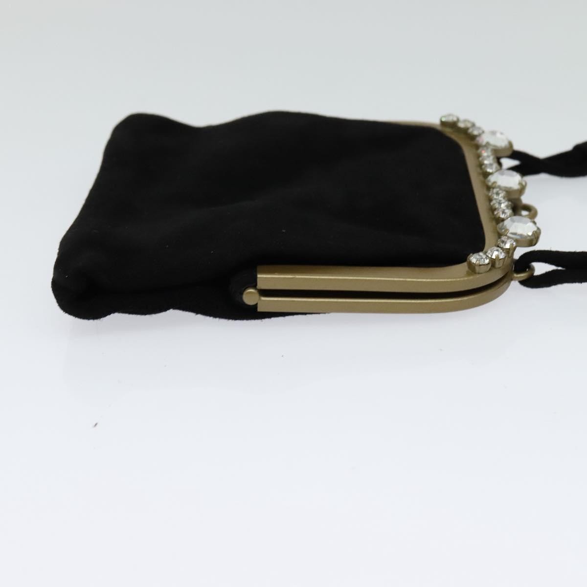 Miu Miu Kisslock Clutch Suede, BLACK, SUEDE, Clutche & pouche