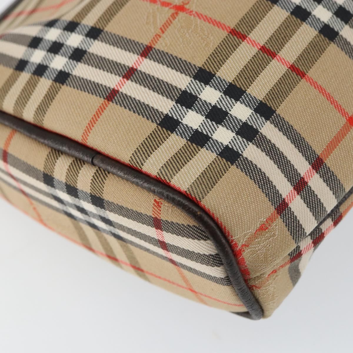 Burberry Nova check Pochette Canvas, BEIGE, CANVAS, Clutche & pouche