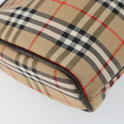 Burberry Nova check Pochette Canvas, BEIGE, CANVAS, Clutche & pouche