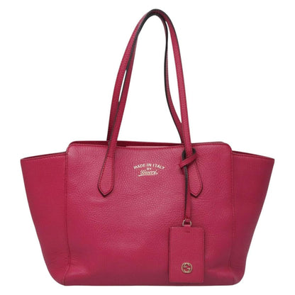 Gucci Swing Tote Leather, PINK, LEATHER, Tote bag