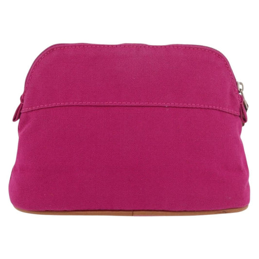 Hermes Bolide Travel Pouch Canvas, Pink, Canvas, Clutch