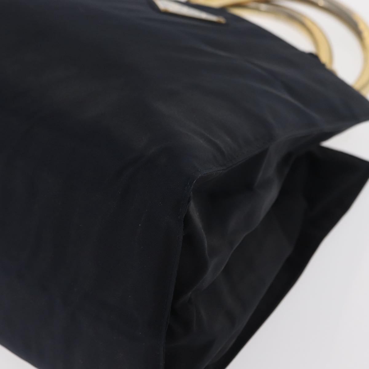 Prada Metal Handles Tote Tessuto, NAVY, NYLON, Tote bag