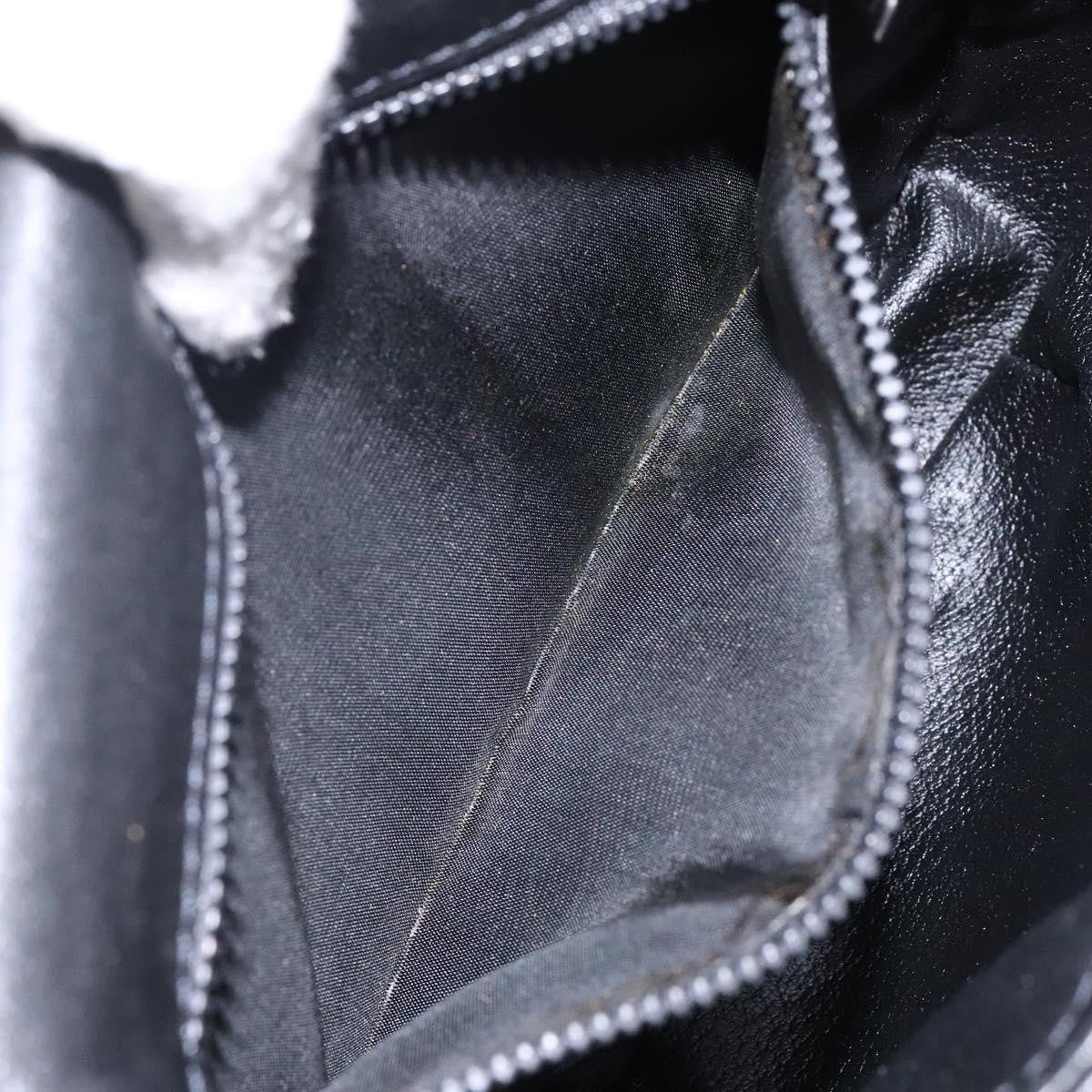 Celine Vintage Triomphe Shoulder Bag Leather, BLACK, LEATHER, Shoulder bag