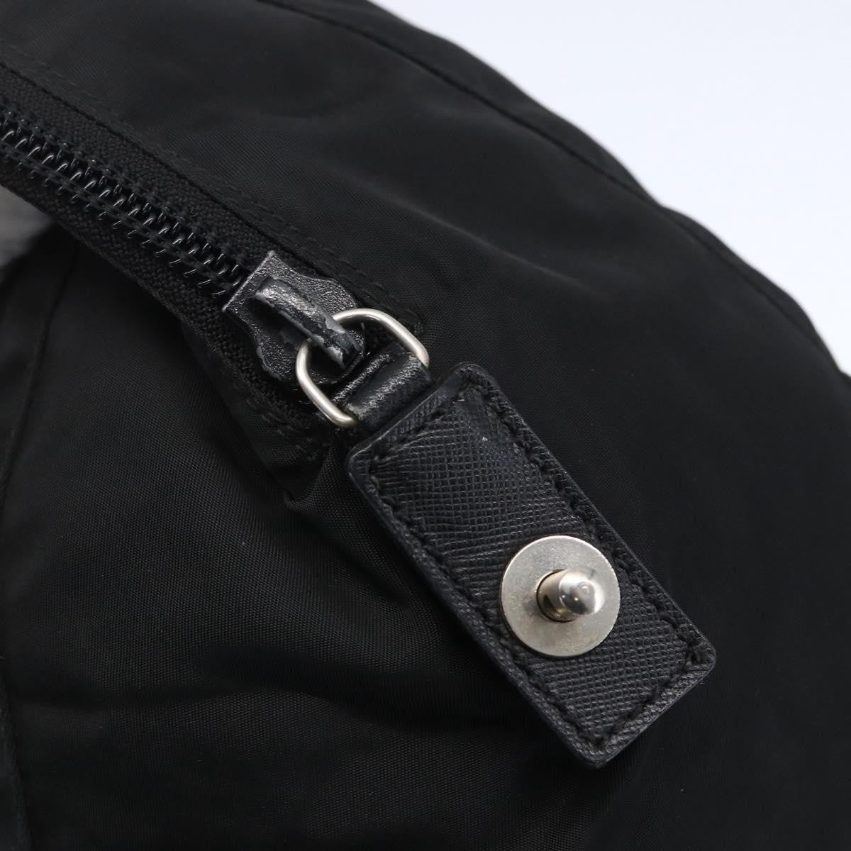 Prada Vintage Zip Handbag Tessuto, BLACK, NYLON, Handbag