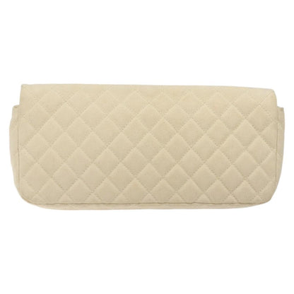 Chanel Cruise Flap Bag Quilted Canvas, ECRU, CANVAS, Clutche & pouche