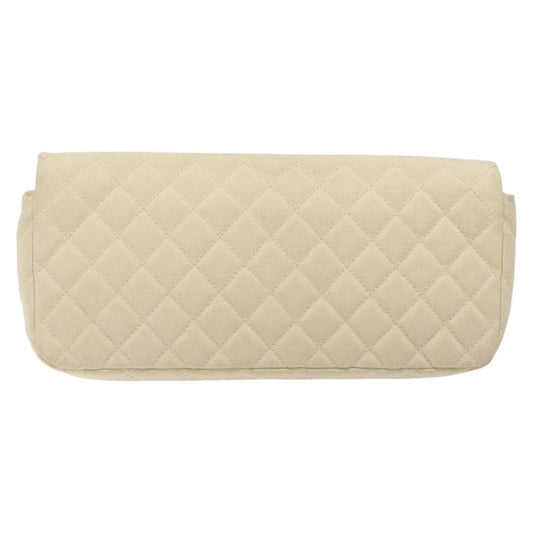 Chanel Cruise Flap Bag Quilted Canvas, ECRU, CANVAS, Clutche & pouche
